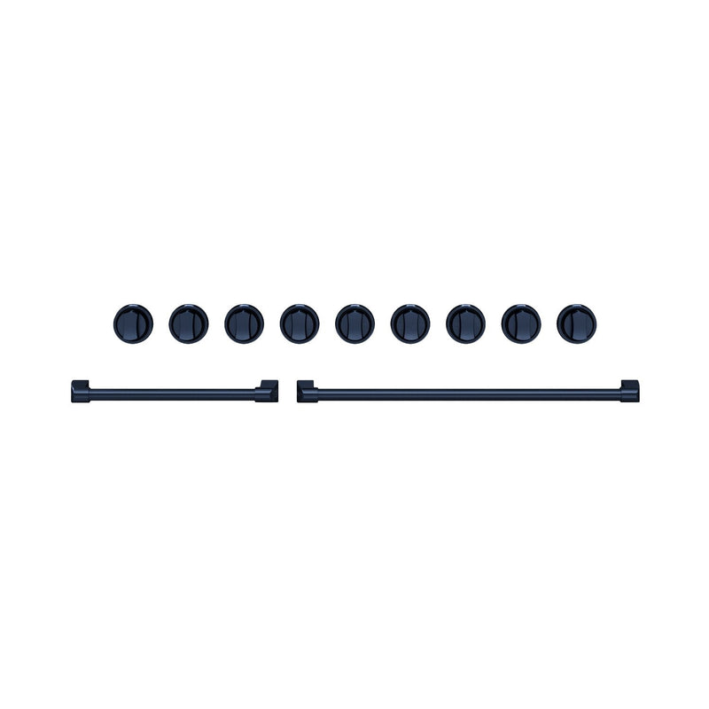 Thor Kitchen Handle and Knob Set for 48” Range in Gun Metal Blue - CKA-RG48-BLU | Ensemble de poignées et de boutons Thor Kitchen bleu métallisé pour cuisinière de 48 po - CKA-RG48-BLU | RG48KBLU