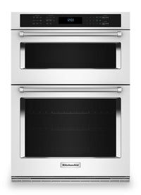 KitchenAid 30" 6.4 Cu. Ft. Combination Microwave Wall Oven with Air Fry - KOEC530PWH | Four mural combiné avec four à micro-ondes KitchenAid de 30 po de 6,4 pi3 et friture à air - KOEC530PWH | KOEC53WW