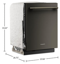 KitchenAid 24" 44 dBA Dishwasher with 360° Max Jets™ Third Rack – Black Ore - KDTS724SBE | Lave-vaisselle KitchenAid de 24 po et de 44 dBA avec troisième panier 360° Max JetsMC - minerai noir - KDTS724SBE