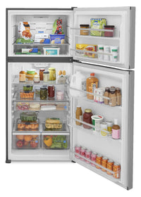 Frigidaire 30" 20 Cu. Ft. Top Freezer Refrigerator – Fingerprint Resistant Stainless Steel - GRTE2055AF | Réfrigérateur Frigidaire de 20 pi³ et de 30 po à congélateur supérieur - acier inoxydable résistant aux traces de doigts - GRTE2055AF