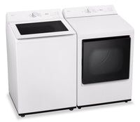LG 5.6 Cu. Ft. Smart Top-Load Washer with EasyUnload™ and 7.3 Cu. Ft. Electric Dryer with AI Sensing  | Laveuse intelligente à chargement par le haut LG 5,6 pi³ avec EasyUnload et sécheuse électrique LG 7,3 pi³ avec détection IA  | LGTL8205