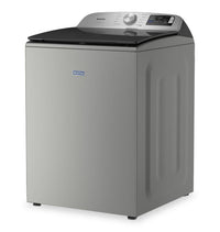 Maytag 6.0 Cu. Ft. Smart Top-Load Washer and 7.4 Cu. Ft. Electric Dryer - Radiant Silver | Laveuse intelligente à chargement par le haut de 6,0 pi³ et sécheuse électrique de 7,4 pi³ de Maytag - argenté radieux