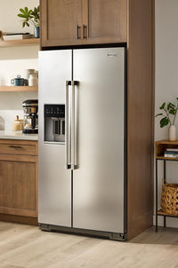 Maytag 36" 20.8 Cu. Ft. Side-by-Side Refrigerator - Fingerprint-Resistant Stainless - MRSC6636RZ | Réfrigérateur Maytag de 20,8 pi³ et de 36 po à compartiments juxtaposés - acier inoxydable résistant aux traces de doigts - MRSC6636RZ