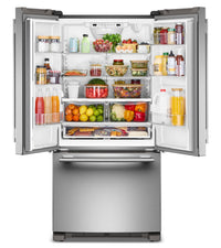 KitchenAid 33" 22 Cu. Ft. Standard-Depth French Door Refrigerator - KRFF333SPS | Réfrigérateur KitchenAid de 22 pi3 et de 33 po de profondeur standard à portes françaises - KRFF333SPS