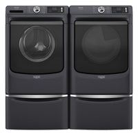 Maytag 5.8 Cu. Ft. Pet Pro Smart Front-Load Washer and 7.4 Cu. Ft. Gas Dryer - Midnight Steel | Laveuse intelligente à chargement frontal Pet Pro de 5,8 pi3 et sécheuse à gaz de 7,4 pi3 de Maytag – acier minuit | MAFL702G