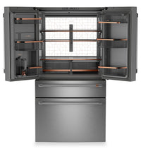 Café 36” 23.2 Cu. Ft. Smart Counter-Depth 4-Door French Door Refrigerator – Stainless Steel - CJE23DP2WS1  | Réfrigérateur 4 portes Café de 23,2 pi3 et de 36 po de profondeur comptoir à portes françaises - acier inoxydable - CJE23DP2WS1