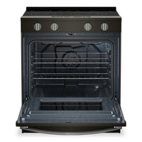 Whirlpool 30" 5.3 Cu. Ft. Electric Range with Air Cooking – Black on Stainless - YWSES5030SV | Cuisinière électrique Whirlpool de 5,3 pi³ et de 30 po avec cuisson à air - noire sur acier inoxydable - YWSES5030SV