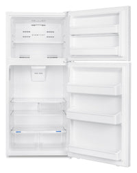 Frigidaire 30" 18 Cu. Ft. Garage-Ready Top-Freezer Refrigerator - White - FFHT1814YW | Réfrigérateur Frigidaire de 18 pi3 et de 30 po à congélateur supérieur qui convient à une installation dans un garage - blanc - FFHT1814YW