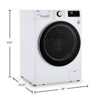 LG 2.6 Cu. Ft. Smart Compact Front-Load Washer - WM1455HWA | Laveuse intelligente compacte LG de 2,6 pi³ à chargement frontal - WM1455HWA | WM1455HW