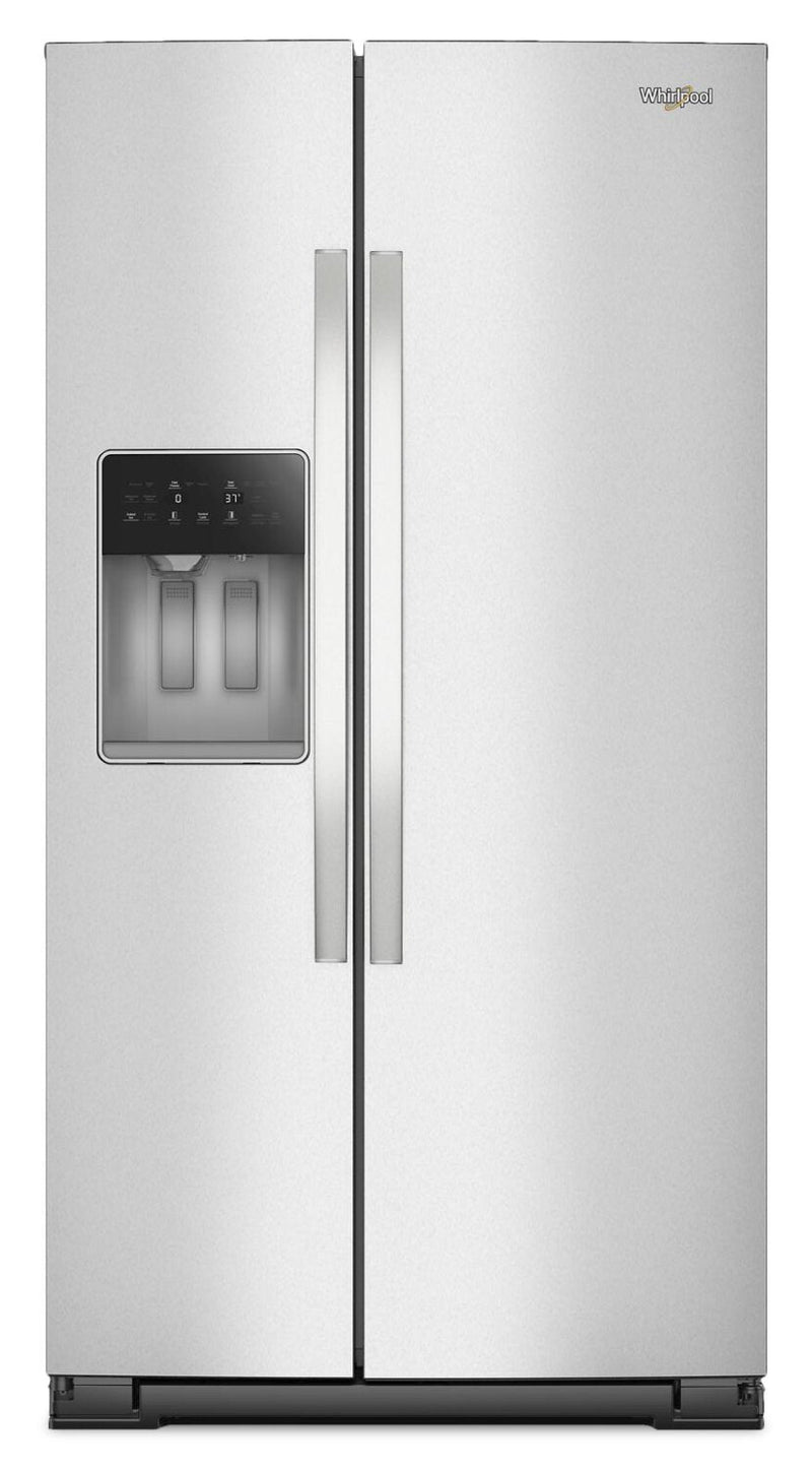 Whirlpool 36" 21 Cu. Ft. Side-by-Side Refrigerator - Fingerprint-Resistant Stainless - WRSC6536RZ | Réfrigérateur Whirlpool de 21 pi³ et de 36 po à compartiments juxtaposés - acier inoxydable résistant aux traces de doigts - WRSC6536RZ