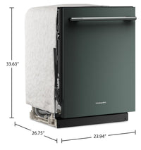 KitchenAid 24" 41 dBA Dishwasher with Third Level Jet Rack – Juniper - KDTS324SJP | Lave-vaisselle KitchenAid de 24 po et de 41 dBA avec 3e panier à jets - genièvre - KDTS324SJP