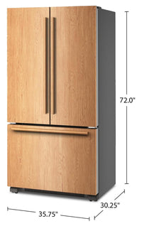 KitchenAid 36" 22 Cu. Ft. French Door Refrigerator – Panel Ready - KRFC136TPA	 | Réfrigérateur KitchenAid de 22 pi³ à portes françaises - panneau personnalisable - KRFC136TPA