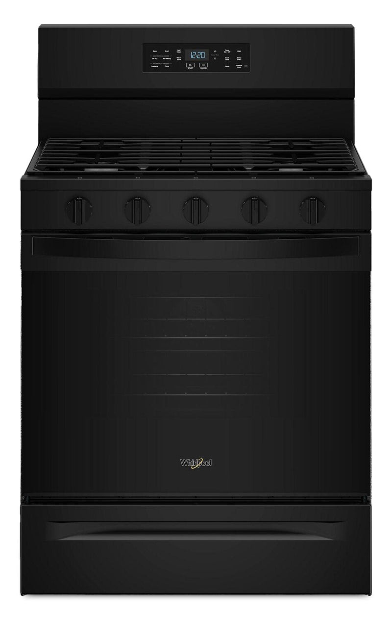 Whirlpool 5.0 Cu. Ft. Gas Range with Air Cooking – Black - WFGS5730SB | Cuisinière à gaz Whirlpool de 5,0 pi3 avec cuisson à air – noire - WFGS5730SB
