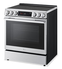LG 6.3 Cu. Ft. Smart Electric Range with Air Fry – Fingerprint Resistant Stainless Steel - LSEL6335XE  | Cuisinière intelligente électrique LG de 6,3 pi³ avec friture à air - acier inoxydable résistant aux traces de doigts - LSEL6335XE