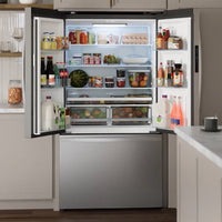 Kenmore 36" 20.3 Cu. Ft French Door Refrigerator – Fingerprint Resistant Stainless Steel - KKFDR36x20.3-SS  | Réfrigérateur Kenmore de 20,3 pi3 et de 36 po à portes françaises - acier inoxydable résistant aux traces de doigts - KKFDR36x20.3-SS