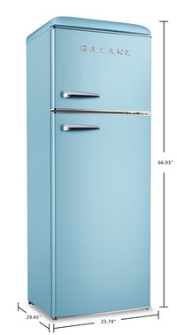 Galanz 12 Cu. Ft. Top-Freezer Retro Refrigerator - GLR12TBEEFR | Réfrigérateur rétro Galanz de 12 pi3 à congélateur supérieur - GLR12TBEEFR | GLR12TBL