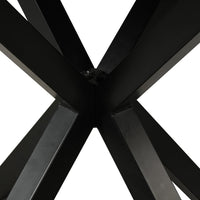 Verona Round Dining Table - Contemporary style Dining Table in White and Black Rubberwood, Plastic