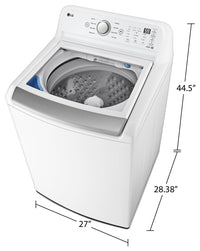 LG 5.6 Cu. Ft. Top-Load Washer with 4-Way™ Agitator and TurboDrum™ - WT7155CW | Laveuse LG à chargement par le haut de 5,6 pi³ avec agitateur à 4 directions et tambour TurboDrumMC - WT7155CW | WT7155CW