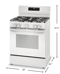 Frigidaire 5.1 Cu. Ft. Gas Range with Quick Boil - FCRG3062AW | Cuisinière à gaz Frigidaire de 5,1 pi3 avec ébullition rapide - FCRG3062AW | FCRG302W