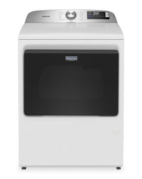 Maytag 6.0 Cu. Ft. Smart Top-Load Washer and 7.4 Cu. Ft. Electric Dryer – White  | Laveuse intelligente à chargement par le haut de 6,0 pi³ et sécheuse électrique de 7,4 pi³ de Maytag - blanches