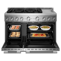 KitchenAid 6.3 Cu. Ft. 6 Burner Commercial-Style Gas Range – Stainless Steel - KFGD948SSS | Cuisinière à gaz KitchenAid de 6,3 pi³ de style commercial à 6 brûleurs - acier inoxydable - KFGD948SSS