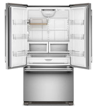 KitchenAid 36" 22 Cu. Ft. French Door Refrigerator - PrintShield Stainless Steel - KRFC136TPS | Réfrigérateur KitchenAid de 22 pi³ à portes françaises - acier inoxydable PrintShieldMC - KRFC136TPS