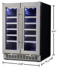 Silhouette Napa 4.7 Cu. Ft. 42-Bottle French-Door Wine Cooler - DWC047D1BSSPR 