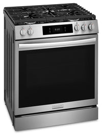 Frigidaire Gallery 6 Cu. Ft. Gas Range with Stone-Baked Pizza - Smudge-Proof® Stainless Steel - GCFG3070BF | Cuisinière à gaz Frigidaire Gallery de 6 pi³ avec pizza cuite sur pierre - acier inoxydable Smudge-ProofMD - GCFG3070BF