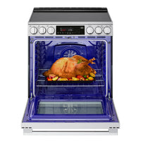 LG 6.3 Cu. Ft. Smart Electric Range with Air Fry – Fingerprint Resistant Stainless Steel - LSEL6337XE | Cuisinière intelligente électrique LG de 6,3 pi3 avec friture à air - acier inoxydable résistant aux traces de doigts - LSEL6337XE