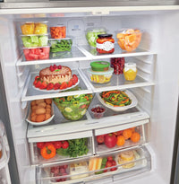 LG 30" 21.8 Cu. Ft. French Door Standard-Depth Refrigerator - Stainless Steel - LFCS22520S  | Réfrigérateur LG de 21,8 pi3 et de 30 po de profondeur standard à portes françaises - acier inoxydable - LFCS22520S