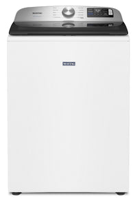 Maytag 6.0 Cu. Ft. Smart Top-Load Washer and 7.4 Cu. Ft. Gas Dryer – White  | Laveuse intelligente à chargement par le haut de 6,0 pi3 et sécheuse à gaz de 7,4 pi3 de Maytag - blanches
