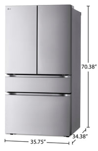LG 30 Cu. Ft. Smart 4-Door French-Door Refrigerator with Full-Convert Drawer™ - LF30S8210S | Réfrigérateur intelligent LG de 30 pi³ à 4 portes françaises avec tiroir Full-ConvertMC - LF30S8210S | LF30S82S