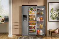 KitchenAid 36" 29 Cu. Ft. Side-by-Side Refrigerator - Fingerprint Resistant Stainless Steel - KRSF536RPS  | Réfrigérateur KitchenAid de 29 pi3 et de 36 po - acier inoxydable résistant aux traces de doigts - KRSF536RPS