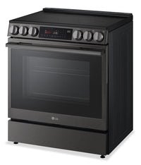 LG 6.3 Cu. Ft. Smart Electric Range with Air Fry – Black Stainless Steel - LSEL6335ZE | Cuisinière intelligente électrique LG de 6,3 pi3 avec friture à air - acier inoxydable noir - LSEL6335ZE