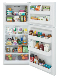 Frigidaire 30" 18 Cu. Ft. Garage-Ready Top-Freezer Refrigerator - White - FFHT1814YW | Réfrigérateur Frigidaire de 18 pi3 et de 30 po à congélateur supérieur qui convient à une installation dans un garage - blanc - FFHT1814YW