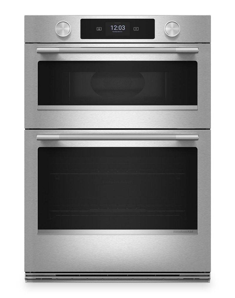 KitchenAid 30" Smart Electric Combo Wall Oven - PrintShield™ Stainless - KOEC730SPS | Four mural combiné intelligent électrique KitchenAid de 30 po - acier inoxydable PrintShieldMC - KOEC730SPS