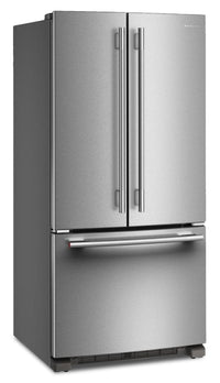 KitchenAid 33" 22 Cu. Ft. Standard-Depth French Door Refrigerator - KRFF333SPS | Réfrigérateur KitchenAid de 22 pi3 et de 33 po de profondeur standard à portes françaises - KRFF333SPS