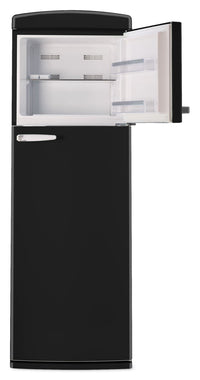 Unique Classic Retro 24" 11 Cu Ft. Top Freezer Refrigerator – Midnight Black - UNQ-310L B TM | Réfrigérateur Classic Rétro d’Unique de 24 po et de 11 pi3 à congélateur supérieur - noir minuit - UNQ-310L B TM
