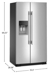 KitchenAid 36" 21 Cu. Ft. Counter-Depth Refrigerator – Fingerprint Resistant Stainless Steel - KRSC536RPS | Réfrigérateur KitchenAid de 21 pi3 et de 36 po de profondeur comptoir  - acier inoxydable résistant aux traces de doigts - KRSC536RPS