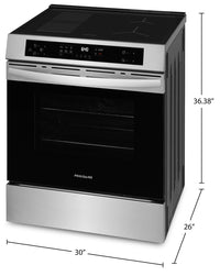 Frigidaire 5.3 Cu. Ft. Front Control Induction Range with Air Fry – Stainless Steel - FCFI308CBS | Cuisinière à induction Frigidaire de 5,3 pi³ avec commandes à l’avant et friture à air - acier inoxydable - FCFI308CBS