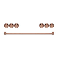 Thor Kitchen Handle and Knob Set for 36” Range in Rose Gold - CKA-RG36-RSG | Ensemble de poignées et de boutons Thor Kitchen or rose pour cuisinière de 36 po - CKA-RG36-RSG | RG36KRSG