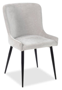 Lexi Dining Chair with Velvet-Look Fabric, Metal - Taupe | Chaise de salle à manger Lexi en tissu d’apparence velours et en métal - taupe