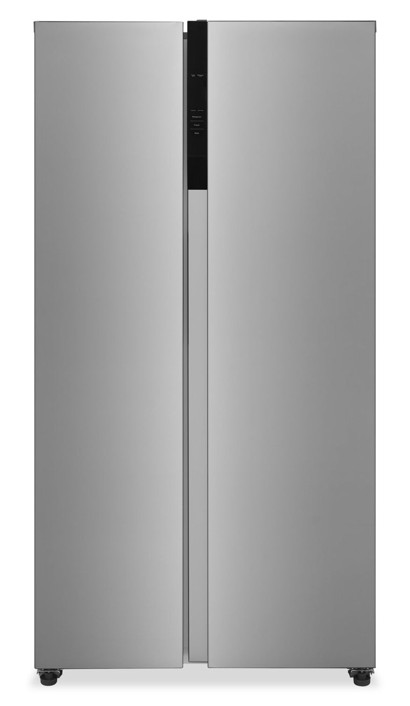 Frigidaire 21.4 Cu. Ft. Side-by-Side Refrigerator - Fingerprint-Resistant Stainless Steel - FRSG2115AV | Réfrigérateur Frigidaire de 21,4 pi3 à compartiments juxtaposés - acier inoxydable résistant aux traces de doigts - FRSG2115AV