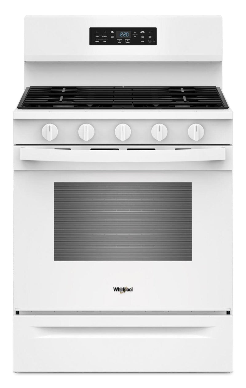 Whirlpool 5.0 Cu. Ft. Gas Range with Air Cooking – White - WFGS5730SW | Cuisinière à gaz Whirlpool de 5,0 pi3 avec cuisson à air – blanche - WFGS5730SW