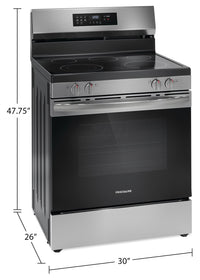 Frigidaire 5.3 Cu. Ft. Electric Range with Air Fry - FCRE308CAS | Cuisinière électrique Frigidaire de 5,3 pi3 avec friture à air Air Fry – FCRE308CAS | FCRE308S