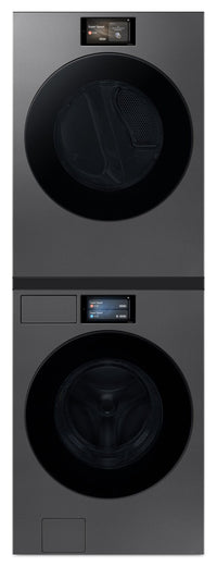 Samsung Bespoke 6.1 Cu. Ft. Front Load Washer and 7.6 Cu. Ft. Electric Dryer – Dark Steel | Laveuse à chargement frontal de 6,1 pi³ et sécheuse électrique de 7,6 pi³ de Samsung Bespoke -acier foncé