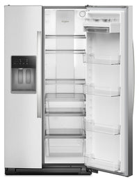 Whirlpool 36" 21 Cu. Ft. Side-by-Side Refrigerator - Fingerprint-Resistant Stainless - WRSC6536RZ | Réfrigérateur Whirlpool de 21 pi³ et de 36 po à compartiments juxtaposés - acier inoxydable résistant aux traces de doigts - WRSC6536RZ