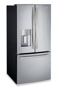 GE Profile 33" 24.8 Cu. Ft. French-Door Refrigerator - Fingerprint Resistant Stainless Steel - PFE24HYRCFS | Réfrigérateur GE de 24,8 pi3 et de 33 po à portes françaises - acier inoxydable résistant aux traces de doigts - PFE24HYRCFS