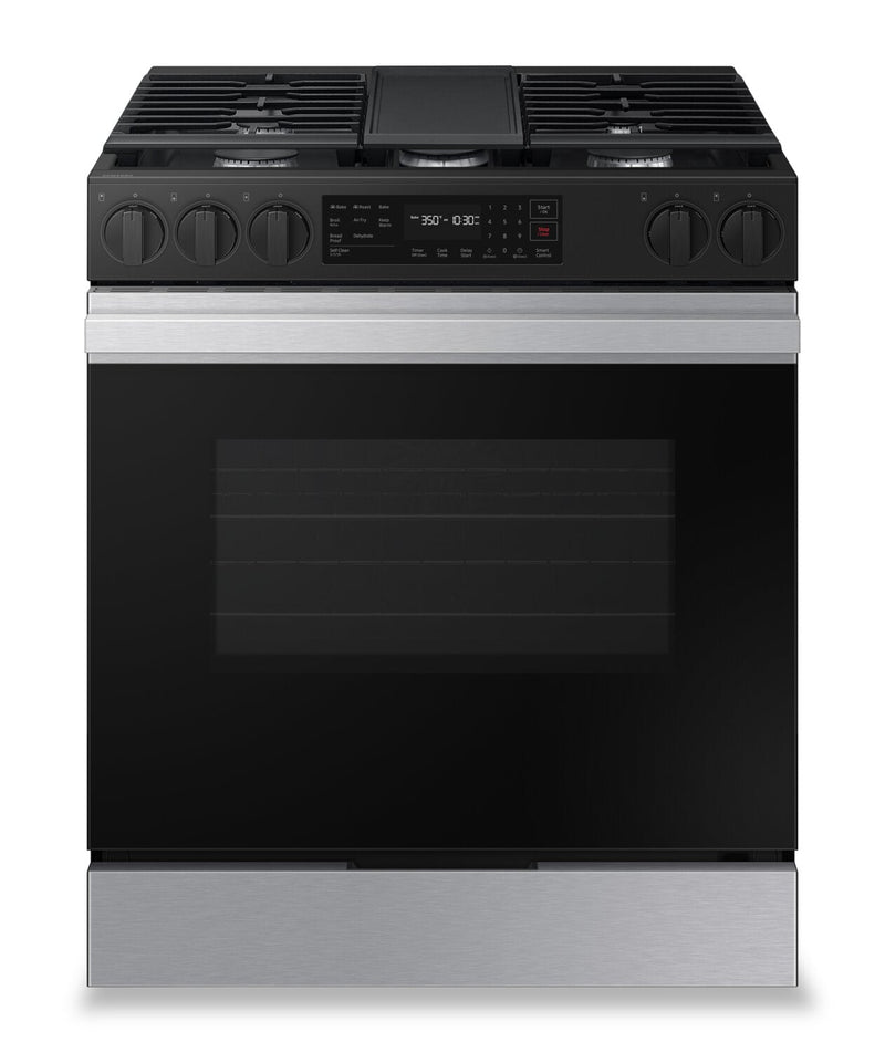 Samsung Bespoke 3 Series 6 Cu. Ft. Smart Gas Range with Air Fry - NSG6DG8300SRAA | Cuisinière intelligente à gaz Bespoke Samsung de série 3 de 6 pi³ avec friture à air Air Fry - NSG6DG8300SRAA | NSG6D83S