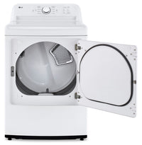 LG 7.3 Cu. Ft. Ultra Large Capacity Electric Dryer with Sensor Dry - DLE6100W | Sécheuse électrique LG à très grande capacité de 7,3 pi³ avec séchage par capteur - DLE6100W | DLE6100W